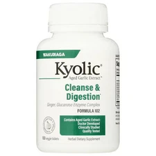 Kyolic #102 Aged Garlic Extract Cleanse & Digestion 100 Veg Tabs