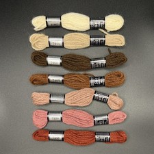 DMC Laine Colbert Tapestry Wool   Neutral Earth  Rose Tones   Lot of 7