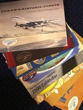 9 Vintage Pan Am History Calendars / Saved For Their History & Amazing Pictures