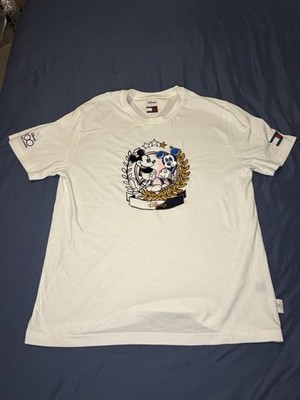 Tommy Hilfiger x Disney Shirt Men Sz L Mickey Mouse 100 Years Wonder Embroidered