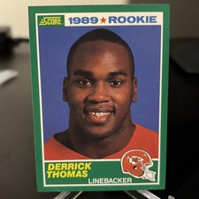1989 Score #258 Derrick Thomas Rookie RC - Kansas City Chiefs (SUN110)