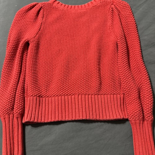 Gap Girls Cable Knit Sweater Red 100% Cotton Size M - Picture 5 of 7