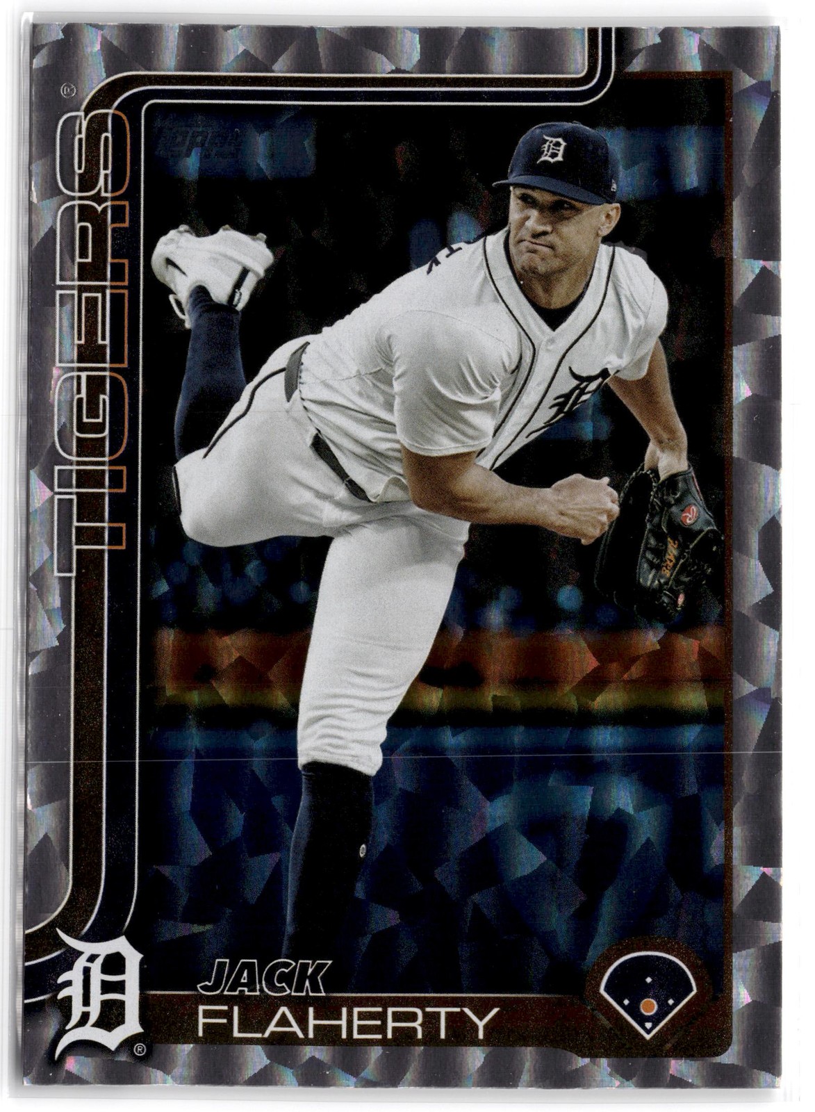 2025 Topps Jack Flaherty #504 Silver Crackle Foilboard Detroit Tigers