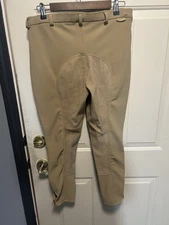 Tuff Riders Women’s Tan Suede Equestrian Pants Size 34