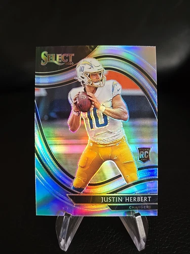 JUSTIN HERBERT 2020 SELECT FIELD LEVEL SILVER PRIZM ROOKIE RC