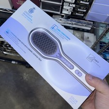 Lyealion Hair Straightener Brush  Negative Ionic Straightening Comb Purple NIB