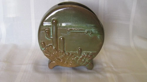 Frankoma Cactus #4 Prairie Green MINT 7” vase