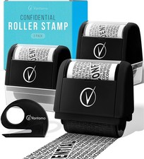 Vantamo Identity Protection Roller Stamps Wide Kit, Secure Confidential ID- 3