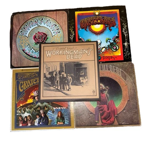 5x Grateful Dead:Workingman's Dead,Aoxomoxoa,American Beauty vinyl record LP Lot