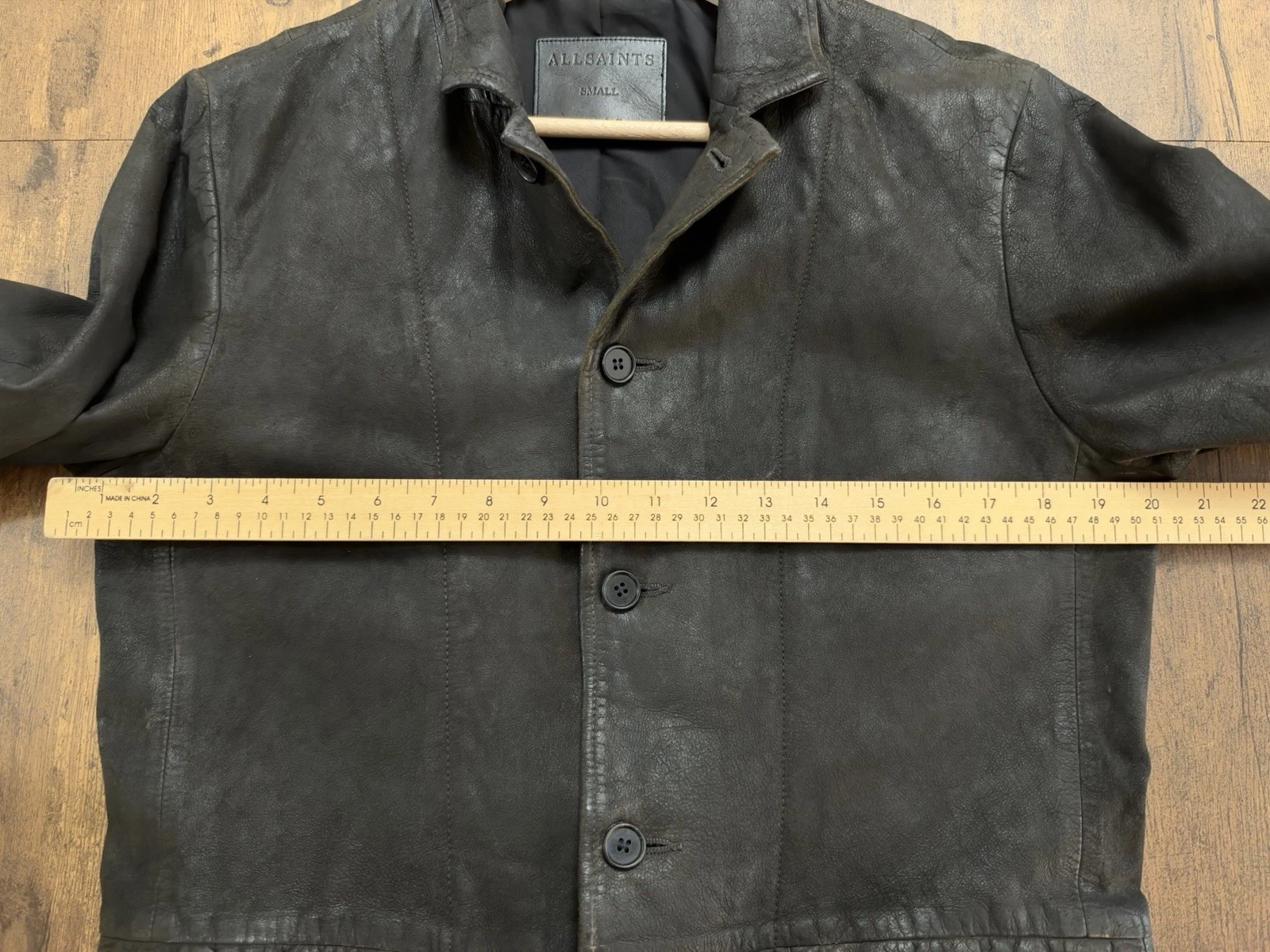 Allsaints Survey Waxed Suede Blazer Size S - Altered  image 3
