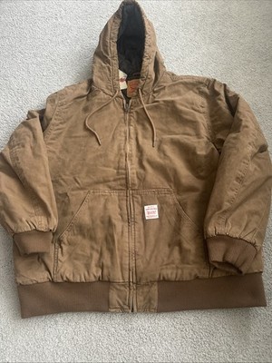 Levi's MENS XL American Worker Lined Full Zip Potrero Hooded Brown