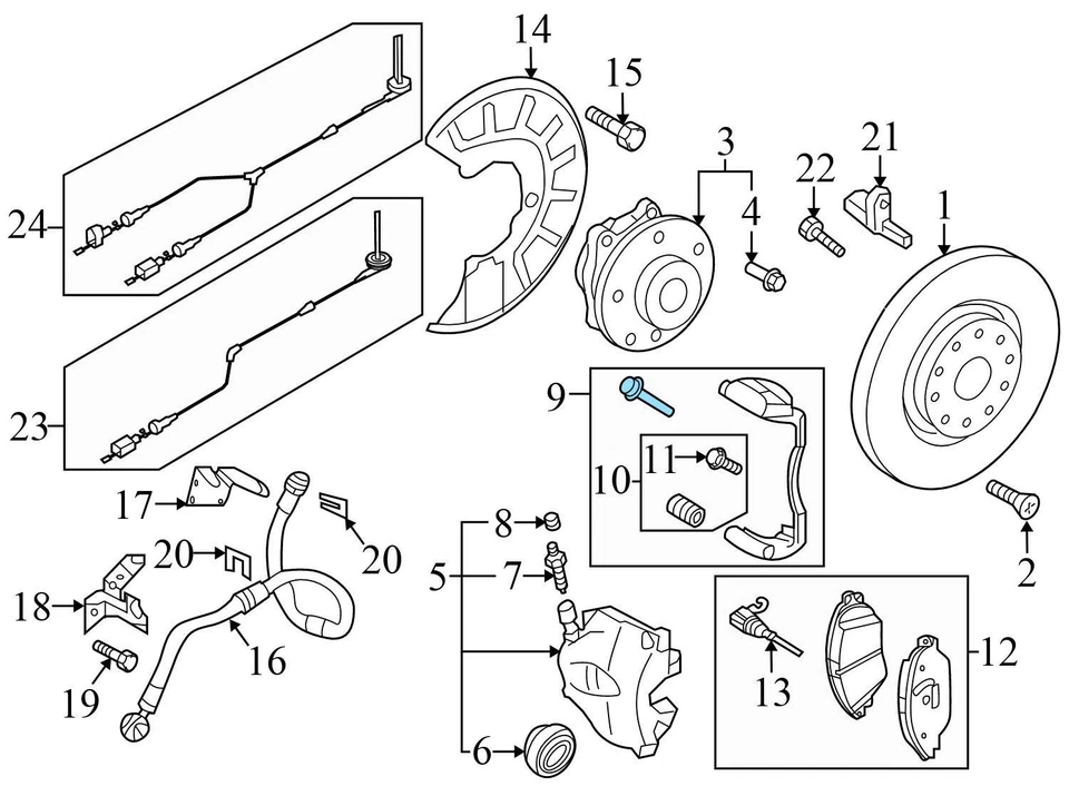 VW TIGUAN 2018-2024 - Soporte portador de pinza de freno delantero derecho 3Q0615126 Foto 4 de 4