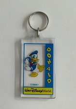 Vintage Walt Disney World Donald Donald Duck Acrylic Keychain / Key Ring