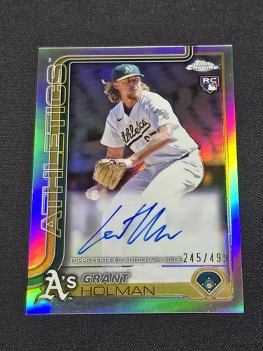Grant Holman Auto 2025 Topps Chrome Rookie Autograph Refractor  #/499 069041
