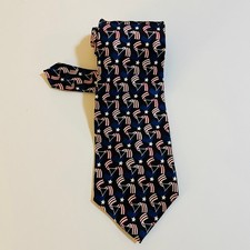 Stonehenge silk tie patriotic pattern NWT Made in USA 58.5"