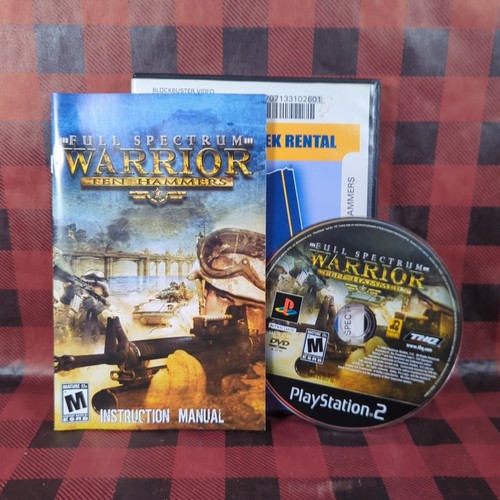 Full Spectrum Warrior: Ten Hammers (PlayStation 2, 2006) BLOCKBUSTER RENTAL CIB