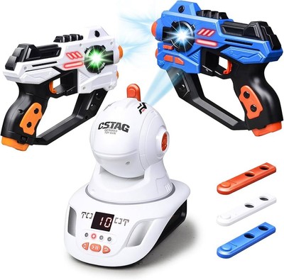 Erweiterbares Laser Tag Set  2 Pack Lasertag mit Empfängern für Kinder Spielzeug