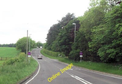 Photo 6x4 A18 passing track to Mausoleum woods Great Limber The track sta c2013
