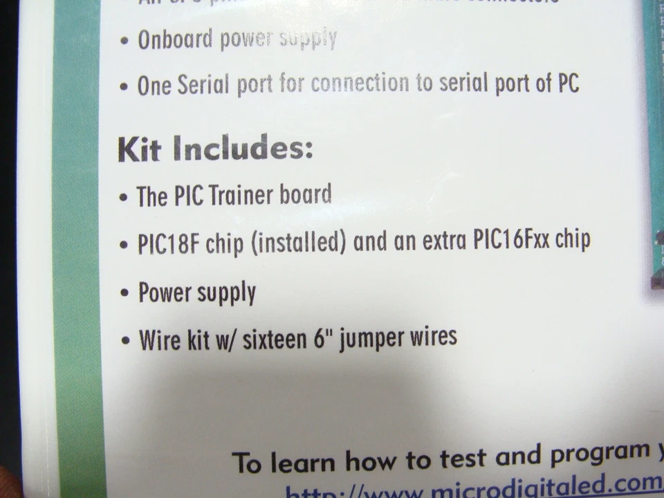 Digilent MDE PIC18 / PIC16 Microchip Trainer W/ PIC18F Chip 40-Pin DIP Package - Image 4 of 4