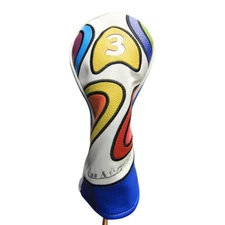 Majek Retro Golf #3 Fairway Wood Headcover Psychedelic Design Vintage Style