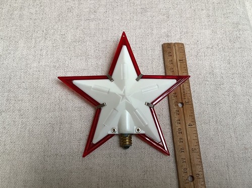 Vintage Paramount Plastic Christmas Tree Top Topper 5 Point Star #735 Works! - Picture 4 of 6