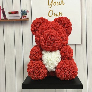 valentines flower bear