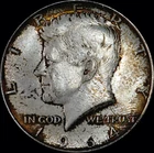 1964 Kennedy Half Dollar, 90% Silver, Uncirculated, Gold Reverse, As shown   202