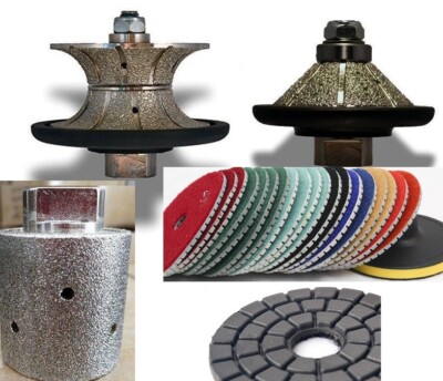 2'' stone concrete sink grinding drum 3/4'' bevel 2'' full bullnose router bit