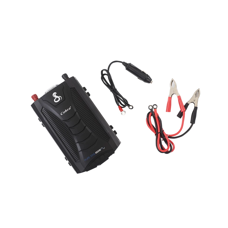 Cobra PURE SINE 400W Pure Sine Wave 400 Watt Power Inverter With Cables CPAP - Image 2 of 4