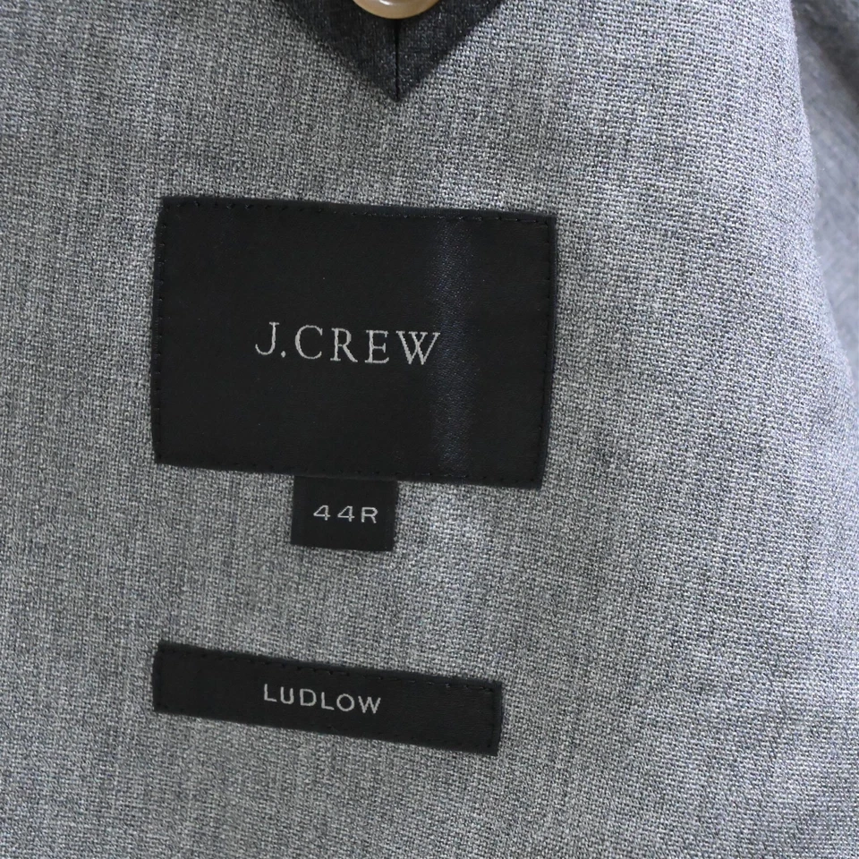 J.CREW 42L Gray A0536 Ludlow Tollegno 1900 100% Wool Blazer Jacket Sport Coat - Image 3 of 4