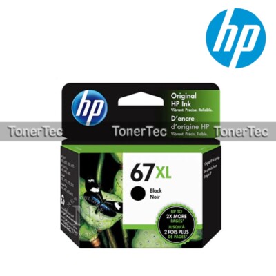 Genuine HP #67XL High Yield Black Ink 4 Deskjet 2330/2720 Envy 6420/6020  3YM57AA | eBay
