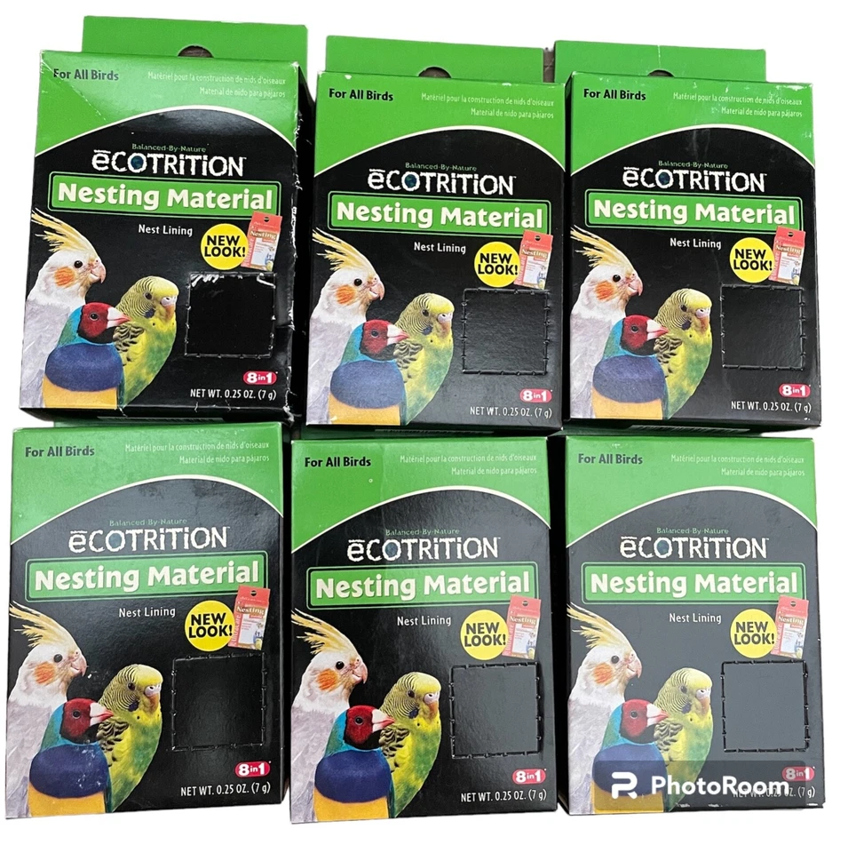 8in1 Nesting Material Box Lot Of 6 Boxes Great For Breeding Resting Eggs Nest