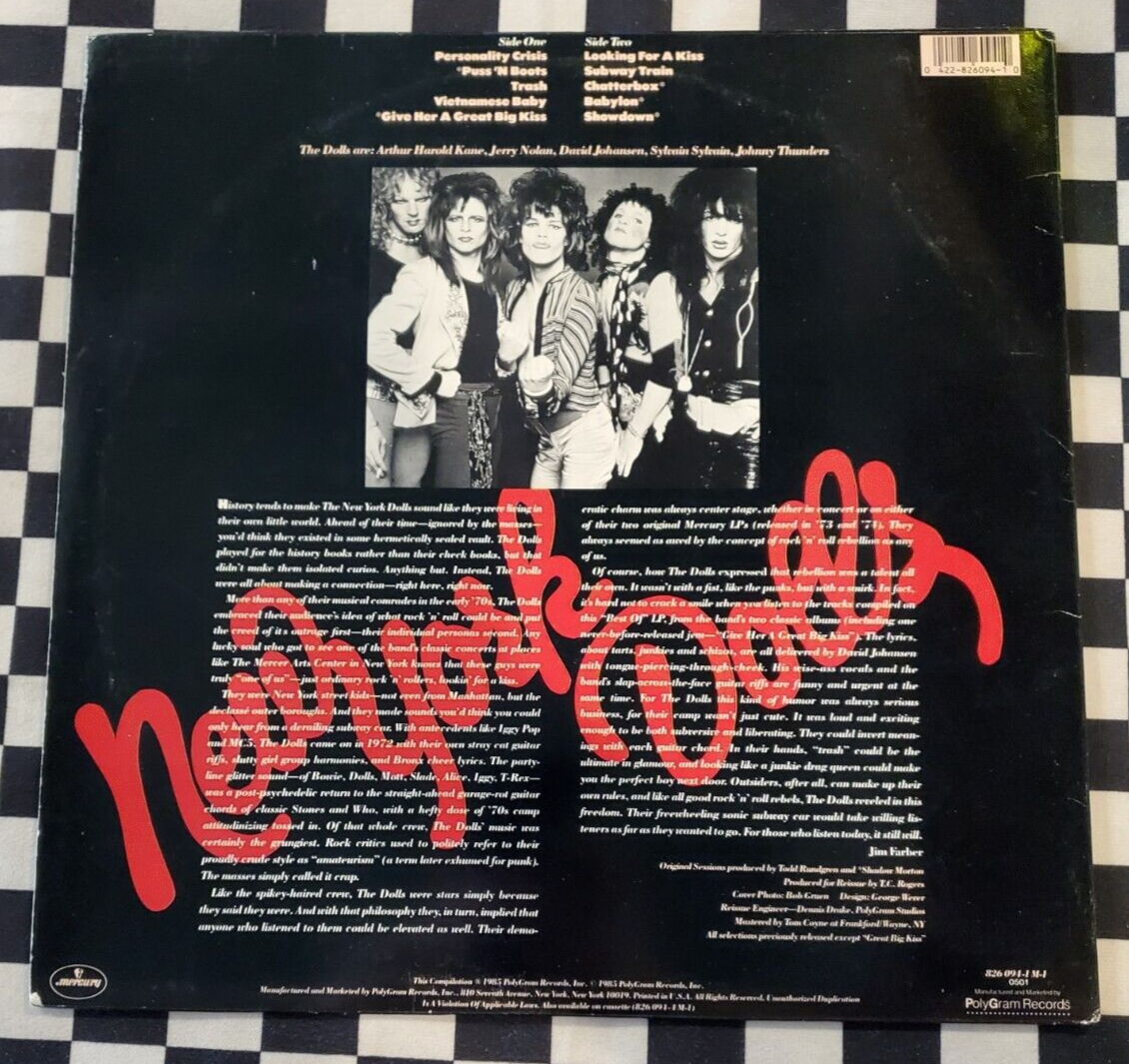 Night Of The Living Dolls LP by New York Dolls vinyl 1987