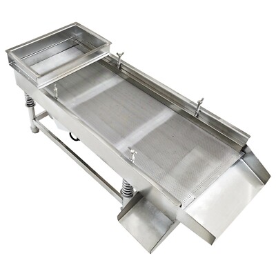 1.5mm Stainless Steel Linear Vibrating Screen Single Layer Sifter Shaker 110V