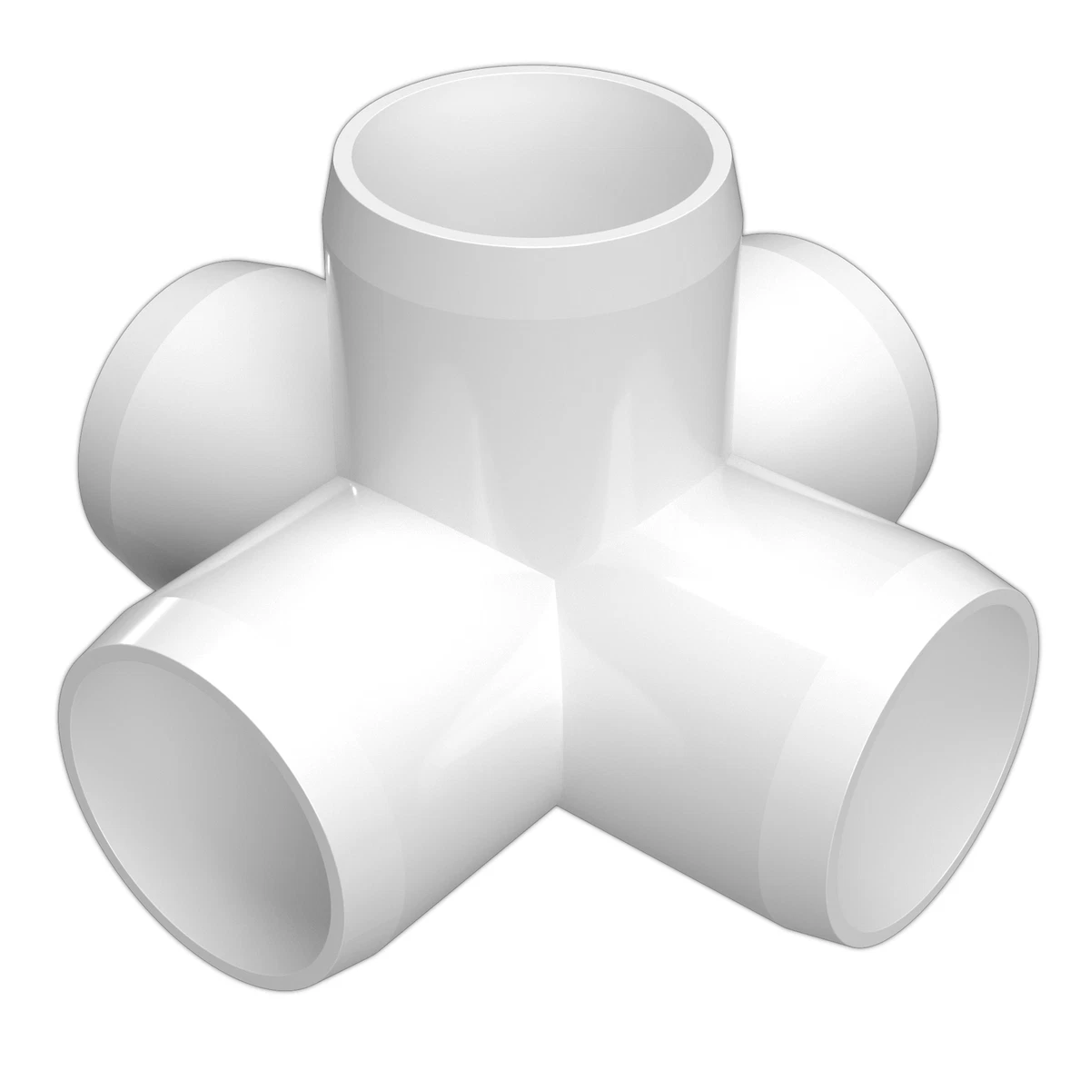 5 way outlet cross pvc fitting