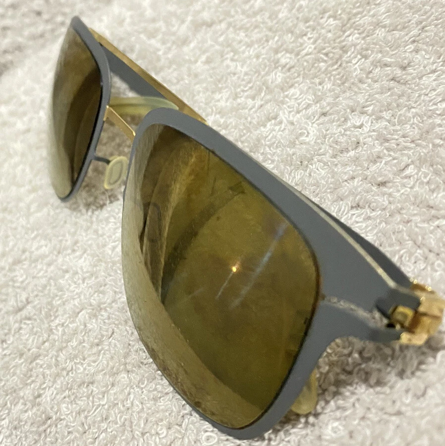 Mykita Decades SUN DASH Sunglasses Patented screwless design HandMade Gold Gray