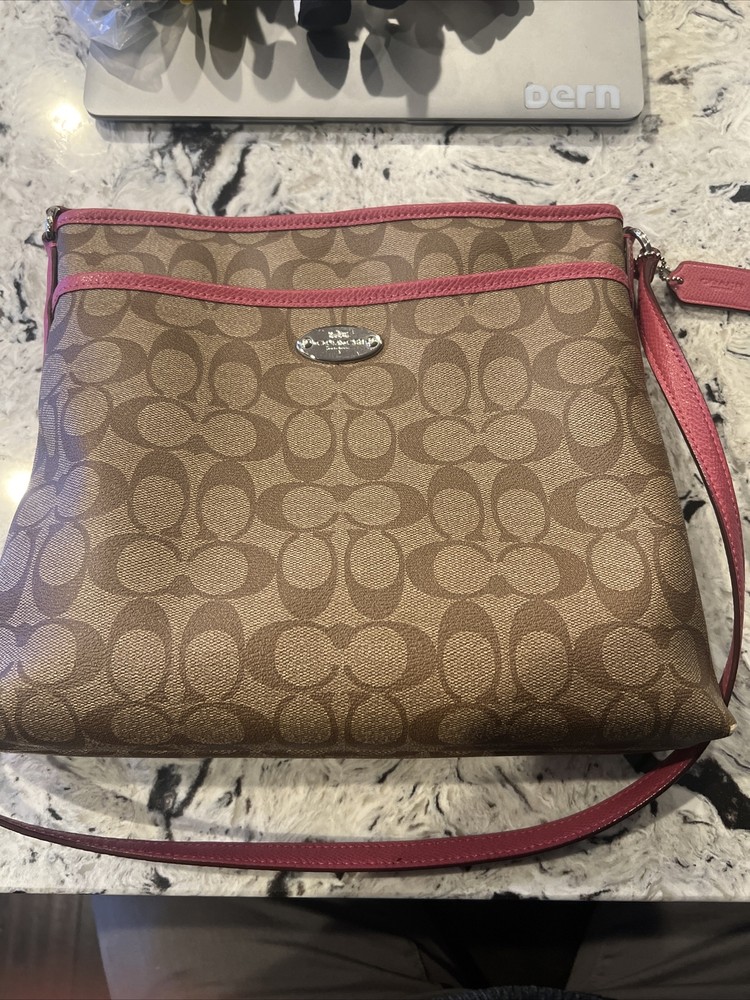 Coach Purse - Cross Body - Brown/Pink