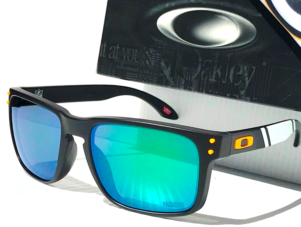 NFL Oakley Holbrook Green Bay Mt Black PACKERS PRIZM Jade Lens