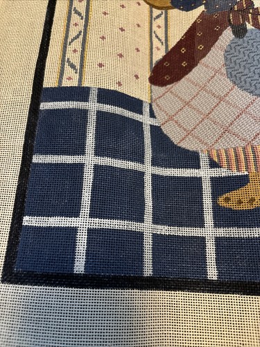 TS Designs Handpainted Needlepoint Canvas Duck Bird Goose Patchwork Partial - Picture 8 of 11