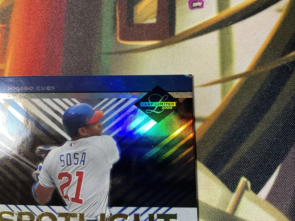 2004 Leaf Limited Previews Spotlight Gold 29/50 Only. Sammy Sosa #11 - Image 4 of 4