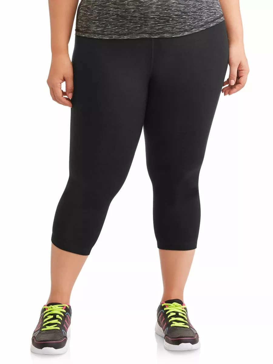 Athletic Works Legging Women's Plus Size 1X Black Dri More 19