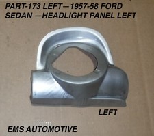 19571958 Ford Sedan Front Headlight Panel 173l. Left.  Ems Auto