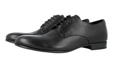 PRADA Leather Derby Dress Suit Shoes - Rubber Sole Black - NEW