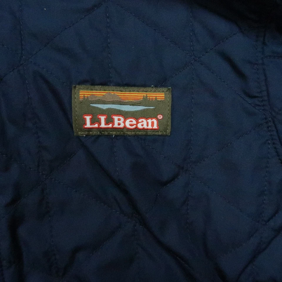 LL Bean Jacket Womens Extra Small Blue Katahdin Insulated Pullover Half Zip XS - Image 4 of 4