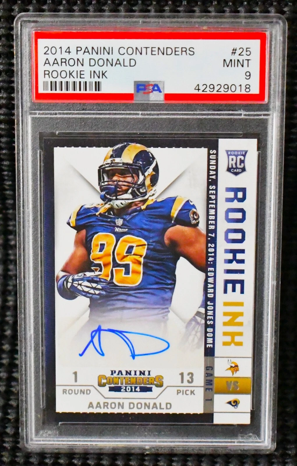 Aaron Donald Panini Contenders Rookie Ink #25 Base