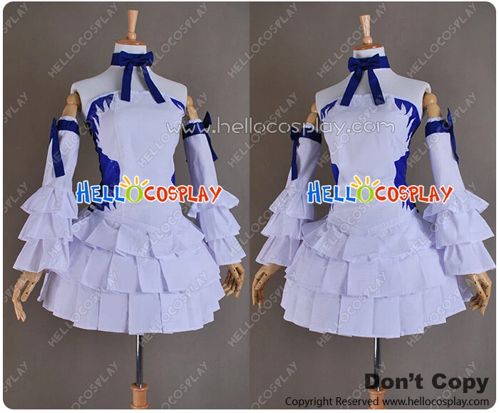 Fairy Tail Cosplay Lucy Heartfilia Tenrou Island Stellar Costume Dress H008 - Image 2 of 4