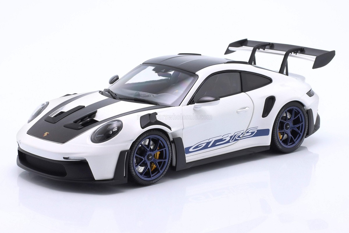 Minichamps 2022 Porsche 911 992 GT3 RS Weissach Pkg, White w Minichamps 2022 Porsche 911 992 GT3 RS Weissach Pkg, White w
