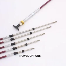 Twist to Lock Throttle Cable, M6x1.0 Threaded Rod, Clamp Hub (choose travel)