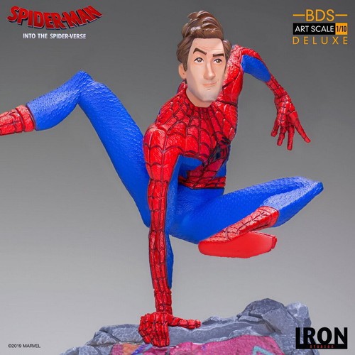 Iron Studios Spider-Man Into the Spider-Verse Peter B.Parker BDS Art 1/10 Statue - Picture 4 of 11