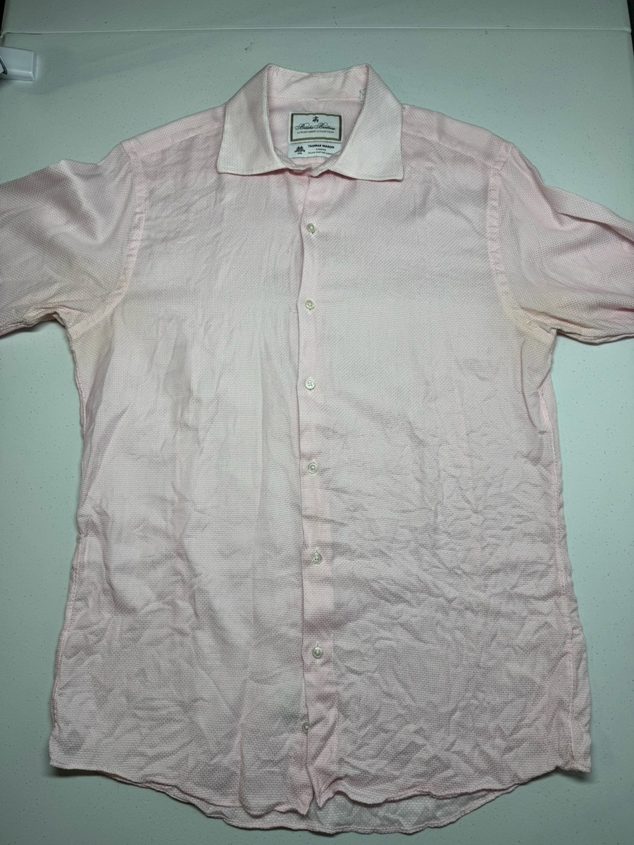Brooks Brothers Luxury Shirt Collection Thomas Mason, Pink Dress shirt, 15.5-33 View 2